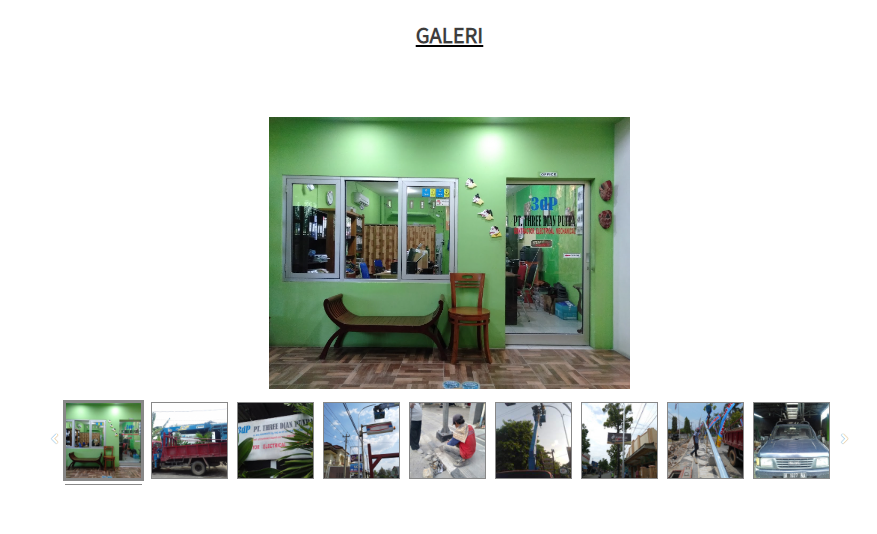 Page Menampilkan Layout Galeri Foto